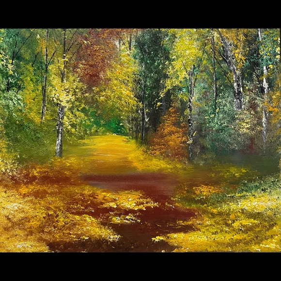 Other - SOLD “TOUCH OF GOLD” ORIGINAL ACRYLIC LANDSCAPE PAINTING by me